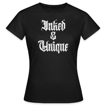 Tattoo artist tattoos tattooing tattooed gift - Women's T-Shirt - black - Front - AI Model Female 172 dark (172cm)