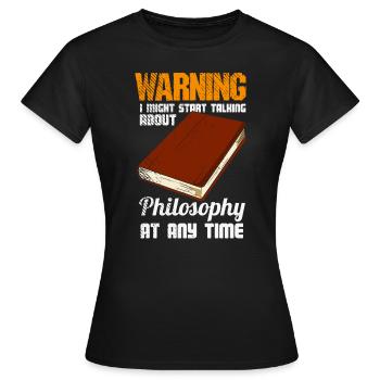 Philosophie Penseurs Libres Penseurs Philosophes - T-shirt Femme - noir - Devant - AI Model Female 172 dark (172cm)