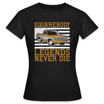Pick Up Squarebody Truck Truck 4x4 - T-shirt Femme - noir - Devant - AI Model Female 172 dark (172cm)