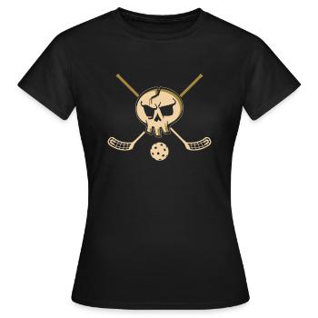 Floorball Floor Hockey Unihockey. - T-shirt Femme - noir - Devant - AI Model Female 172 dark (172cm)