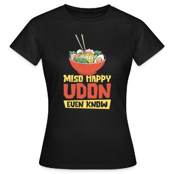Cuisine asiatique Udon Miso Nouilles asiatiques - T-shirt Femme - noir - Devant - AI Model Female 172 dark (172cm)