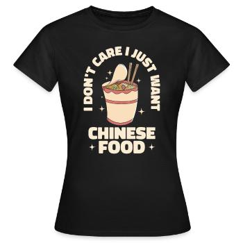 Cuisine asiatique Cuisine chinoise Fan Noodle Foodie - T-shirt Femme - noir - Devant - AI Model Female 172 dark (172cm)