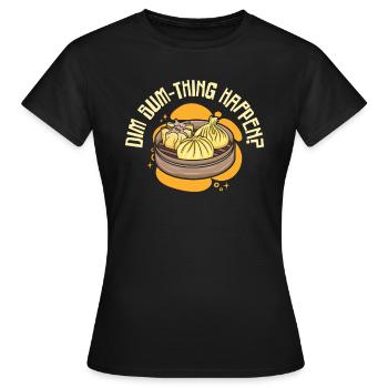 Dim Sums Cuisine asiatique Foodie - T-shirt Femme - noir - Devant - AI Model Female 172 dark (172cm)