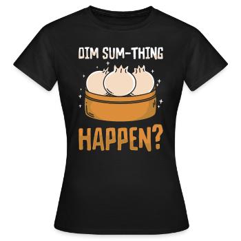 Dim Sums Cuisine asiatique Foodie - T-shirt Femme - noir - Devant - AI Model Female 172 dark (172cm)