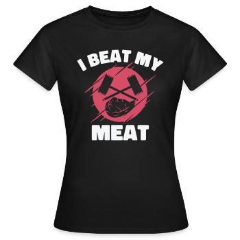 Chefkoch Kulinarisch Fleischliebhaber Kochen - Frauen T-Shirt - Schwarz - Vorne - AI Model Female 172 dark (172cm)