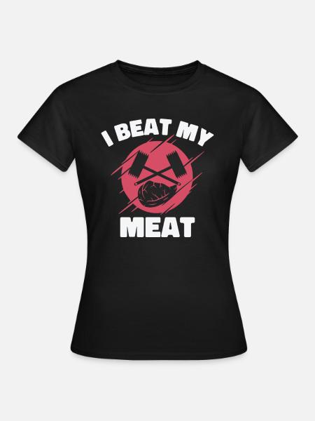 Chefkoch Kulinarisch Fleischliebhaber Kochen - Frauen T-Shirt - Schwarz