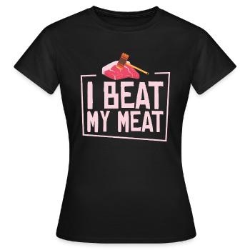 Chefkoch Kulinarisch Fleischliebhaber Kochen - Frauen T-Shirt - Schwarz - Vorne - AI Model Female 172 dark (172cm)