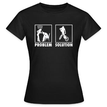 BMX Bikers Statement Problem Solution. - Frauen T-Shirt - Schwarz - Vorne - AI Model Female 172 dark (172cm)