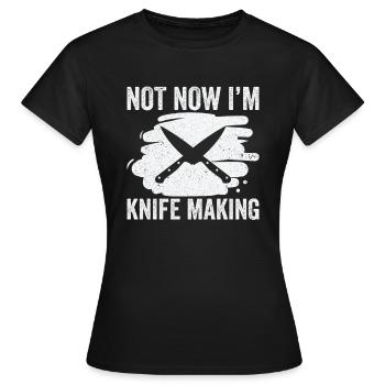 Knifemaking Knife Making Bladesmith Smithing Knife - Women's T-Shirt - black - Front - AI Model Female 172 dark (172cm)