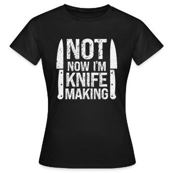 Knifemaking Knife Making Bladesmith Smithing Knife - Women's T-Shirt - black - Front - AI Model Female 172 dark (172cm)