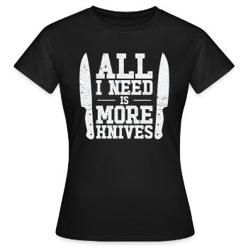 Knifemaking Knife Making Bladesmith Smithing - Women's T-Shirt - black - Front - AI Model Female 172 dark (172cm)