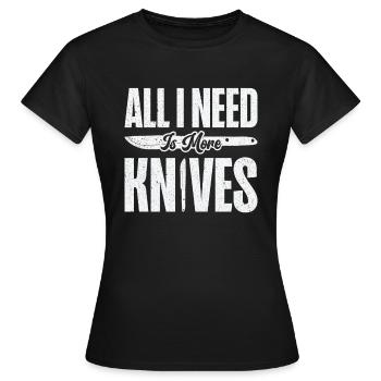 Knifemaking Knife Making Bladesmith Smithing - Women's T-Shirt - black - Front - AI Model Female 172 dark (172cm)