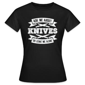 Knifemaking Knife Making Bladesmith Smithing - Women's T-Shirt - black - Front - AI Model Female 172 dark (172cm)