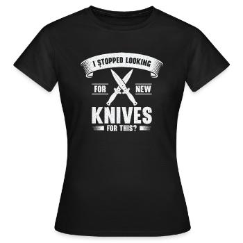 Knifemaking Knife Making Bladesmith Smithing - Women's T-Shirt - black - Front - AI Model Female 172 dark (172cm)