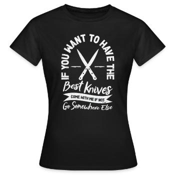 Knifemaking Knife Making Bladesmith Smithing - Women's T-Shirt - black - Front - AI Model Female 172 dark (172cm)