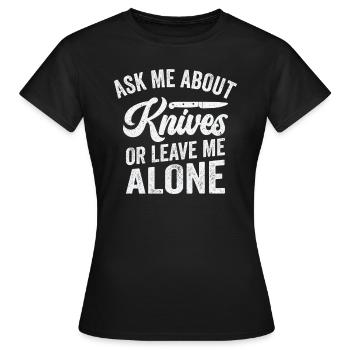 Knifemaking Knife Making Bladesmith Smithing - Women's T-Shirt - black - Front - AI Model Female 172 dark (172cm)