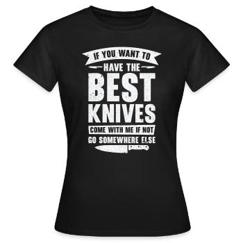 Knifemaking Knife Making Bladesmith Smithing - Women's T-Shirt - black - Front - AI Model Female 172 dark (172cm)