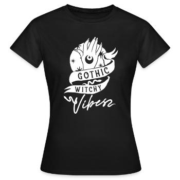 Divination gothique Fortune Telling Witch Crystal - T-shirt Femme - noir - Devant - AI Model Female 172 dark (172cm)