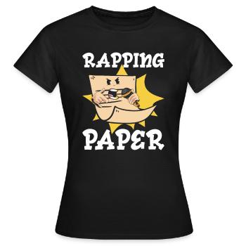 Musik Rappen Musiker Rapper Papier Lieder - Frauen T-Shirt - Schwarz - Vorne - AI Model Female 172 dark (172cm)