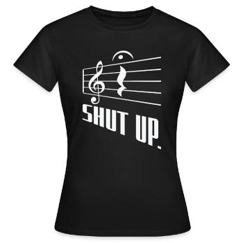 Fermata Compositeur de musique Écrivant un symbole musical - T-shirt Femme - noir - Devant - AI Model Female 172 dark (172cm)