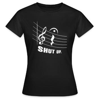 Fermata Compositeur de musique Écrivant un symbole musical - T-shirt Femme - noir - Devant - AI Model Female 172 dark (172cm)