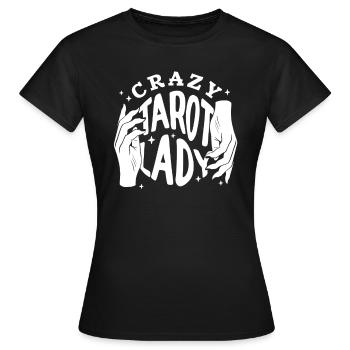 Divination Crazy Tarot Lady Crystal Tarot Cartes - T-shirt Femme - noir - Devant - AI Model Female 172 dark (172cm)