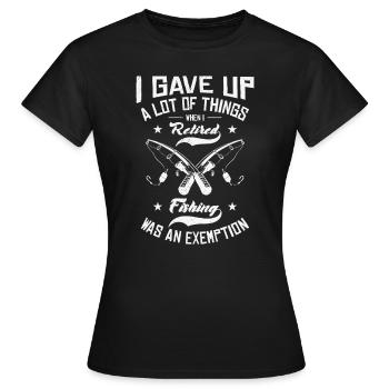 Angeln war eine Befreiung Lustiges Angelhobby im - Frauen T-Shirt - Schwarz - Vorne - AI Model Female 172 dark (172cm)