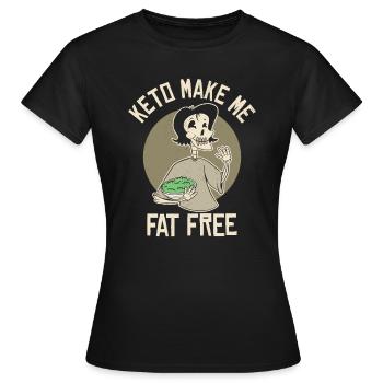 Régime céto diététicien Régime cétogène - T-shirt Femme - noir - Devant - AI Model Female 172 dark (172cm)