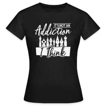 Stylo plume Stylo Stylo Cherche des Artistes - T-shirt Femme - noir - Devant - AI Model Female 172 dark (172cm)