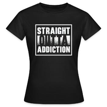 Suchtkranke Genesungskrieger Patienten mit - Frauen T-Shirt - Schwarz - Vorne - AI Model Female 172 dark (172cm)