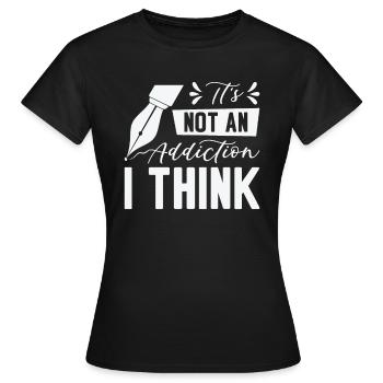 Stylo plume Stylo Stylo Cherche des Artistes - T-shirt Femme - noir - Devant - AI Model Female 172 dark (172cm)