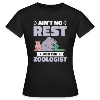 Zoologe Zootierhaltung Wildtiere Natur Zoologie - Frauen T-Shirt - Schwarz - Vorne - AI Model Female 172 dark (172cm)