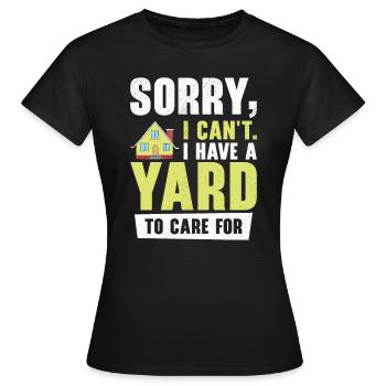 New Homeowner Housewarming Front Yard Back Yard - Women's T-Shirt - black - Front - AI Model Female 172 dark (172cm)