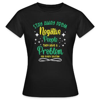 Problem Solution Critical Thinkers Positive - Women's T-Shirt - black - Front - AI Model Female 172 dark (172cm)
