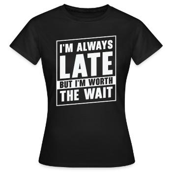 Travailleur occupé en retard - T-shirt Femme - noir - Devant - AI Model Female 172 dark (172cm)
