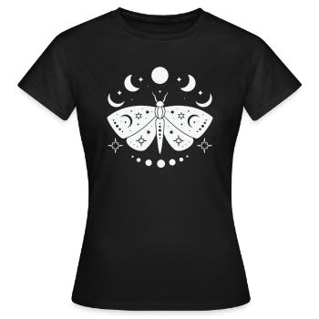 Himmlischer Schmetterling Mystischer - Frauen T-Shirt - Schwarz - Vorne - AI Model Female 172 dark (172cm)
