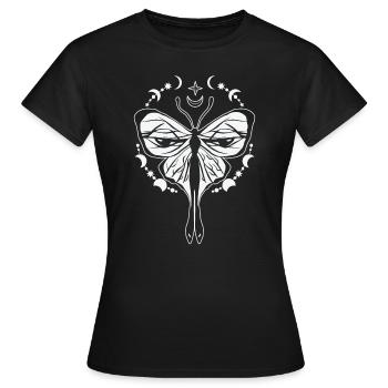 Himmlischer Schmetterling Mystischer - Frauen T-Shirt - Schwarz - Vorne - AI Model Female 172 dark (172cm)