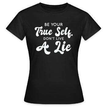 Positivité Encourager les gens Inspirant - T-shirt Femme - noir - Devant - AI Model Female 172 dark (172cm)