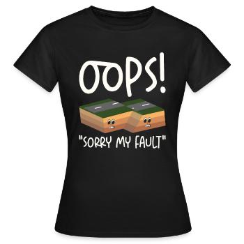 Tremblement de terre faille secouer le sol humoristique - T-shirt Femme - noir - Devant - AI Model Female 172 dark (172cm)