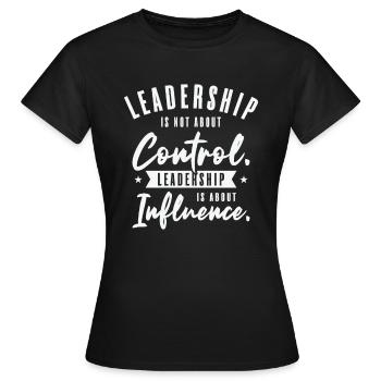 Leadership Sagesse Citations Guide Inspirer - T-shirt Femme - noir - Devant - AI Model Female 172 dark (172cm)