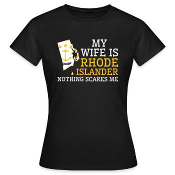 Nichts macht mir Angst Rhode Islander Frau Rhode - Frauen T-Shirt - Schwarz - Vorne - AI Model Female 172 dark (172cm)