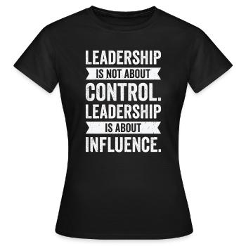 Leadership Sagesse Citations Guide Inspirer - T-shirt Femme - noir - Devant - AI Model Female 172 dark (172cm)
