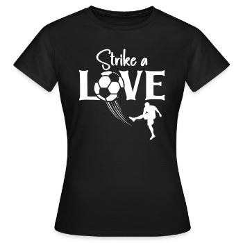 Football Life Player Love Coach Striker Sports - Women's T-Shirt - black - Front - AI Model Female 172 dark (172cm)