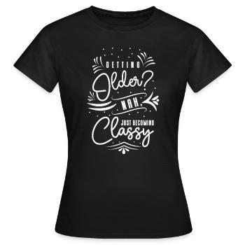 Classy Grandparent Vintage Typography Classic - Women's T-Shirt - black - Front - AI Model Female 172 dark (172cm)