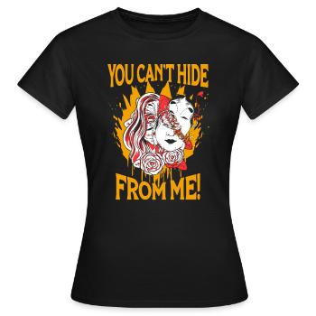 Girl Warp Horror Two Face Creepy Art Ästhetik - Frauen T-Shirt - Schwarz - Vorne - AI Model Female 172 dark (172cm)