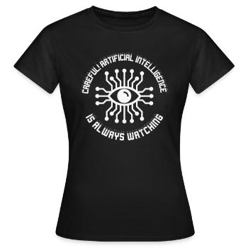 Künstliche Intelligenz Programmierung - Frauen T-Shirt - Schwarz - Vorne - AI Model Female 172 dark (172cm)