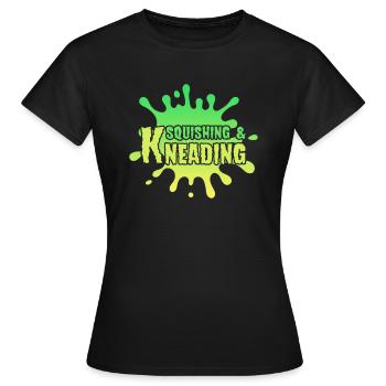 Schleim quetschen und kneten Schleim Splat Logo - Frauen T-Shirt - Schwarz - Vorne - AI Model Female 172 dark (172cm)