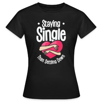 Single Vintage Fan Single Citations Retro Single - T-shirt Femme - noir - Devant - AI Model Female 172 dark (172cm)