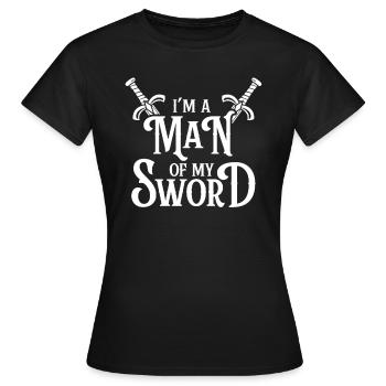 Renaissance Festival Ren Fair Faire Medieval Man - Frauen T-Shirt - Schwarz - Vorne - AI Model Female 172 dark (172cm)