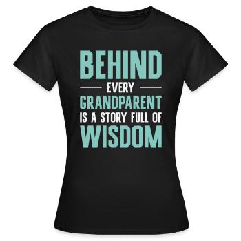 Ruhestand Leben Zitat Lektion Großeltern Weisheit - Frauen T-Shirt - Schwarz - Vorne - AI Model Female 172 dark (172cm)